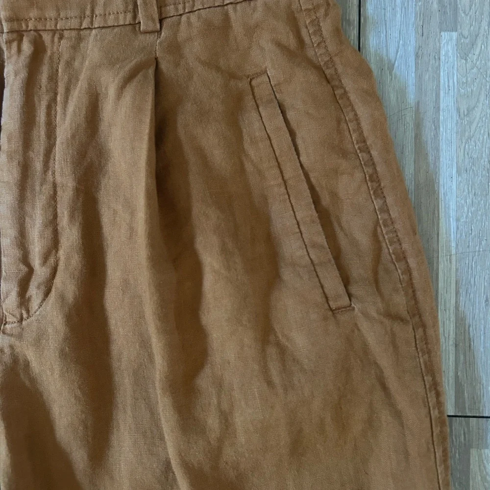 Everlane The Linen Way-high Drape Pant in Caramel Size 4 100% linen